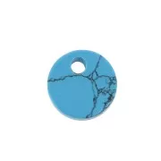 8mm Round Gemstone sequin - Imitation Turquoise x1