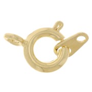 Golden springing clasp with tag 7mm x1|raw }}