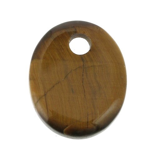 12x10mm Gemstone oval sequin - Tiger Eye x1