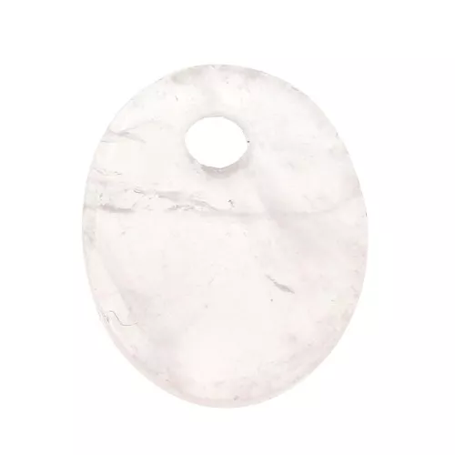 12x10mm Gemstone oval sequin - Rose Quartz x1