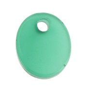 12x10mm Gemstone oval sequin - Green Agate x1|raw }}