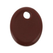 12x10mm Gemstone oval sequin - Red Jasper x1