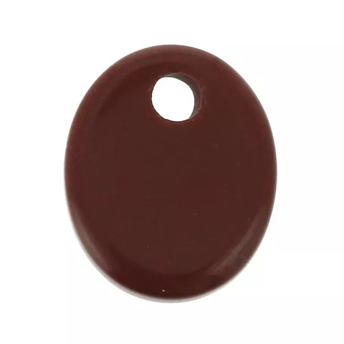 12x10mm Gemstone oval sequin - Red Jasper x1