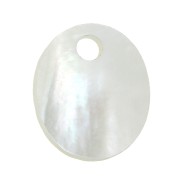 12x10mm Mother of Pearl Oval Sequin - Natural x1|raw }}