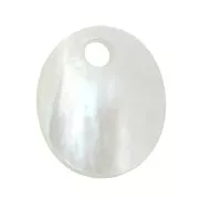 12x10mm Mother of Pearl Oval Sequin - Natural x1