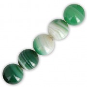 Green Lace bead 16 mm - Tinted Agate x1