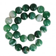 Green Lace bead 16 mm - Tinted Agate x1