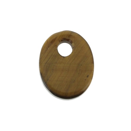 10x8mm Gemstone oval sequin - Tiger Eye x1