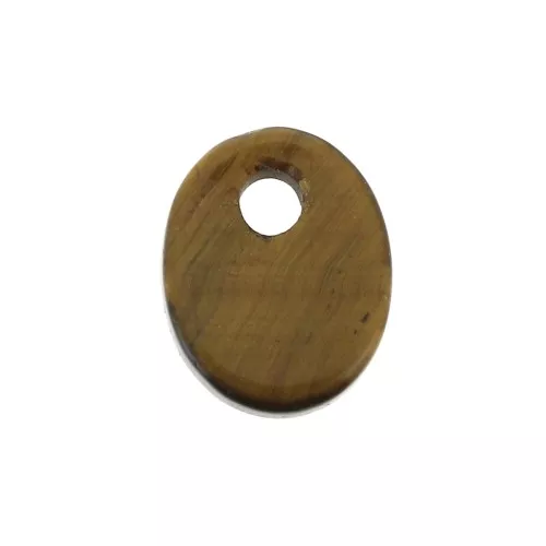 10x8mm Gemstone oval sequin - Tiger Eye x1
