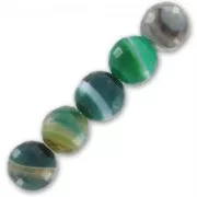 Beads Faceted Green Lace Agate  8mm x10