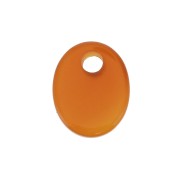 10x8mm dyed Gemstone oval sequin - Red Agate x1|raw }}