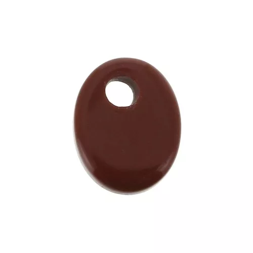10x8mm Gemstone oval sequin - Red Jasper x1