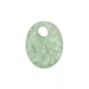 10x8mm Gemstone oval sequin - Aventurine x1