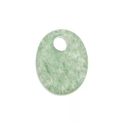 10x8mm Gemstone oval sequin - Aventurine x1