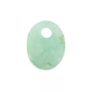 10x8mm Gemstone oval sequin - Amazonite x1