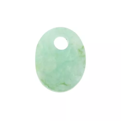 10x8mm Gemstone oval sequin - Amazonite x1