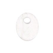 10x8mm Gemstone oval sequin - Rose Quartz x1