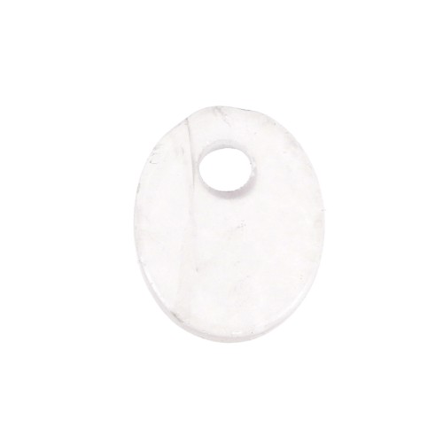 10x8mm Gemstone oval sequin - Rose Quartz x1