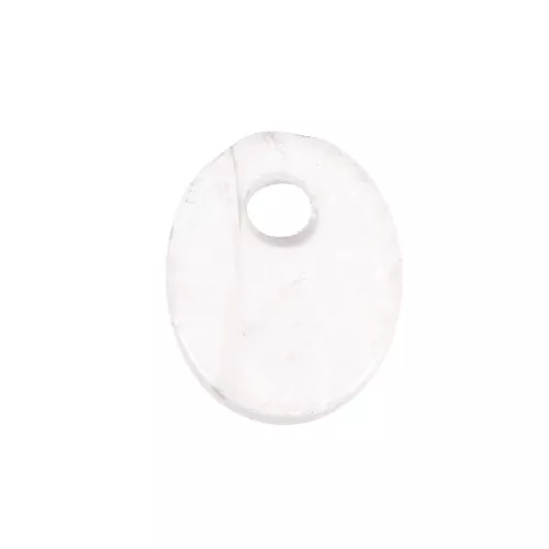 10x8mm Gemstone oval sequin - Rose Quartz x1
