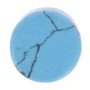 6mm Gemstone round Puck - imitation Turquoise x1