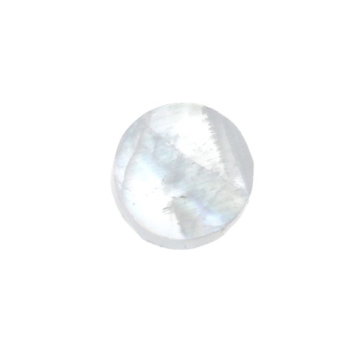 6mm Gemstone round Puck - Pierre de Lune x1