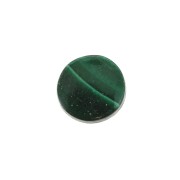 6mm Gemstone round Puck - Malachite x1