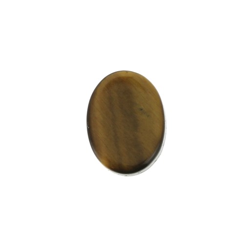 8x6mm Gemstone Oval puck - Tiger Eye x1