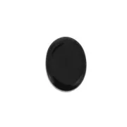 Cabochon plat ovale - palet - 8x6 mm en pierre gemme - Black Onyx x1