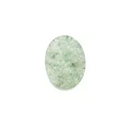 8x6mm Gemstone Oval puck - Aventurine x1