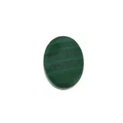 8x6mm Gemstone Oval puck - Malachite x1