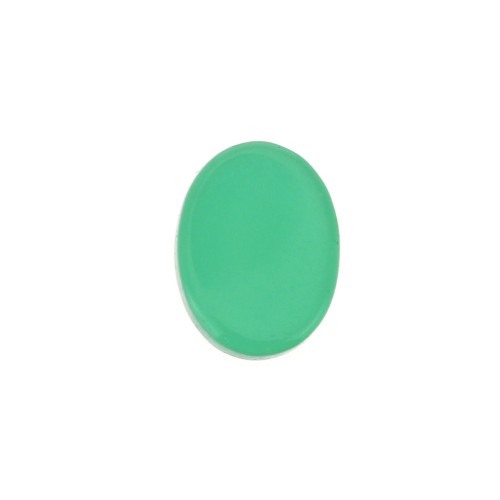 8x6mm Gemstone Oval puck - Green Agate x1