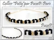 2x5 mm Glass beads Piros® by Puca® - Jet Mat x10g