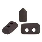 2x5 mm Glass beads Piros® by Puca® - Dark Bronze Mat x10g