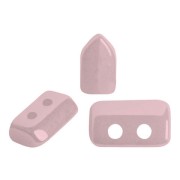 2x5 mm Glass beads Piros® by Puca® - Opaque Light Rose Ceramic Look x10g|raw }}