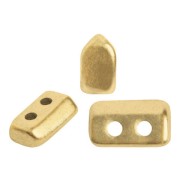 2x5 mm Glass beads Piros® by Puca® - Gold Mat x10g