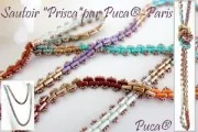 2x5 mm Glass beads Piros® by Puca® - Gold Mat x10g