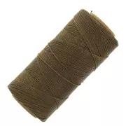 Linhasita waxed thread spool for micro macramé 0.75 mm - Khaki (222) x228m