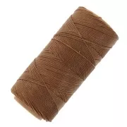 Linhasita waxed thread spool for micro macramé 0.75 mm - Marron Terre (666) x228m