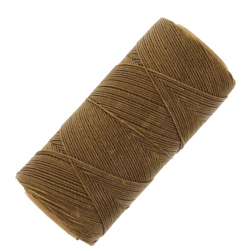 Linhasita waxed thread spool for micro macramé 0.75 mm - Old Bronze (204) x228m