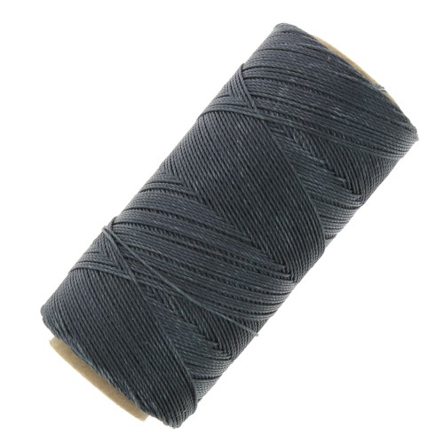 Linhasita waxed thread spool for micro macramé 0.75 mm - Dark Grey (474) x228m