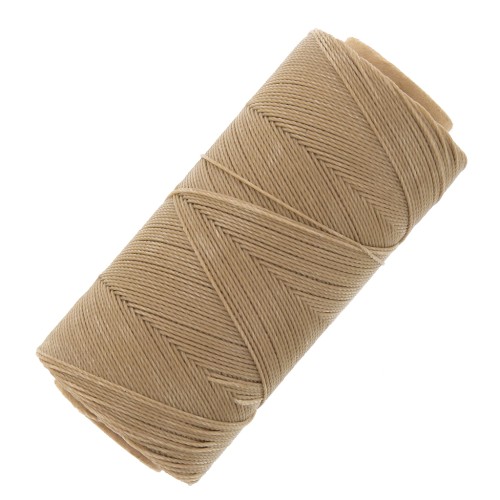 Linhasita waxed thread spool for micro macramé 0.75 mm - Vanilla (531) x228m