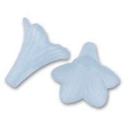 Flowers 21x23mm Frosted Blue x10