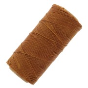 Linhasita waxed thread spool for micro macramé 0.75 mm - Camel Brown (498) x228m