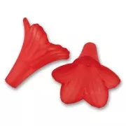 Flowers 21x23mm Frosted Light Siam x10