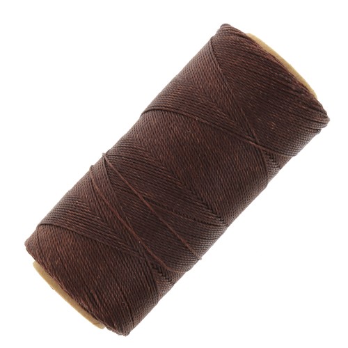 Linhasita waxed thread spool for micro macramé 0.75 mm - Mahogany (515) x228m