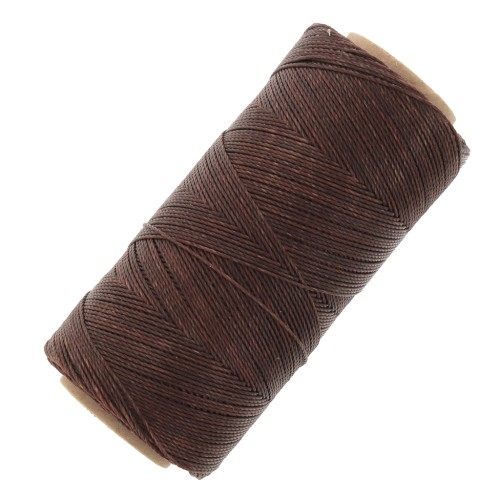 Linhasita waxed thread spool for micro macramé 0.75 mm - Pecan (649) x228m