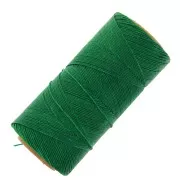 Linhasita waxed thread spool for micro macramé 0.75 mm - Green (1045) x228m