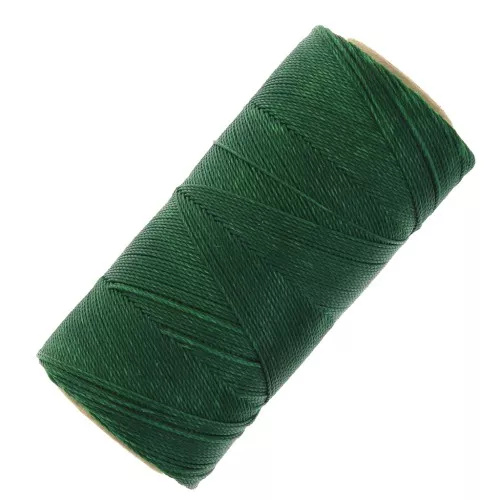 Linhasita waxed thread spool for micro macramé 0.75 mm - Fir green (367) x228m