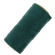 Linhasita waxed thread spool for micro macramé 0.75 mm - Emerald (386) x228m