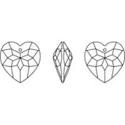 Heart PureCrystal 6215 18 mm - Crystal Satin x1